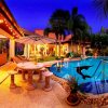 Отель Relaxing Palm Pool Villa, Tropical Illuminated Garden Private Swimming Pool, фото 6