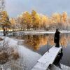 Отель Romantic Cabin Right on the Lake With Fire Place, фото 16