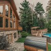 Отель Harfang 51 - Stunning log Cottage With Private hot tub Pool and Scandinavian dry Barrel Sauna в Миль-Иль
