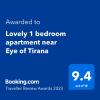 Отель Lovely 1 bedroom apartment near Eye of Tirana, фото 10