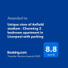 Отель Unique view of Anfield stadium - Charming 2 bedroom apartment in Liverpool with parking, фото 1