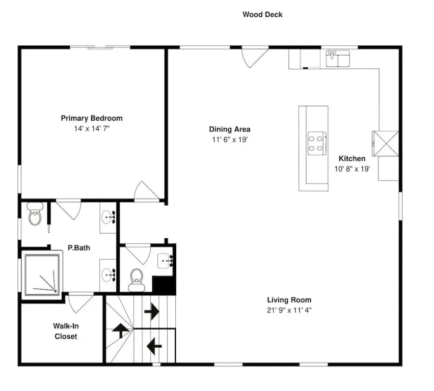 3 Bedrooms Cottage with balcony