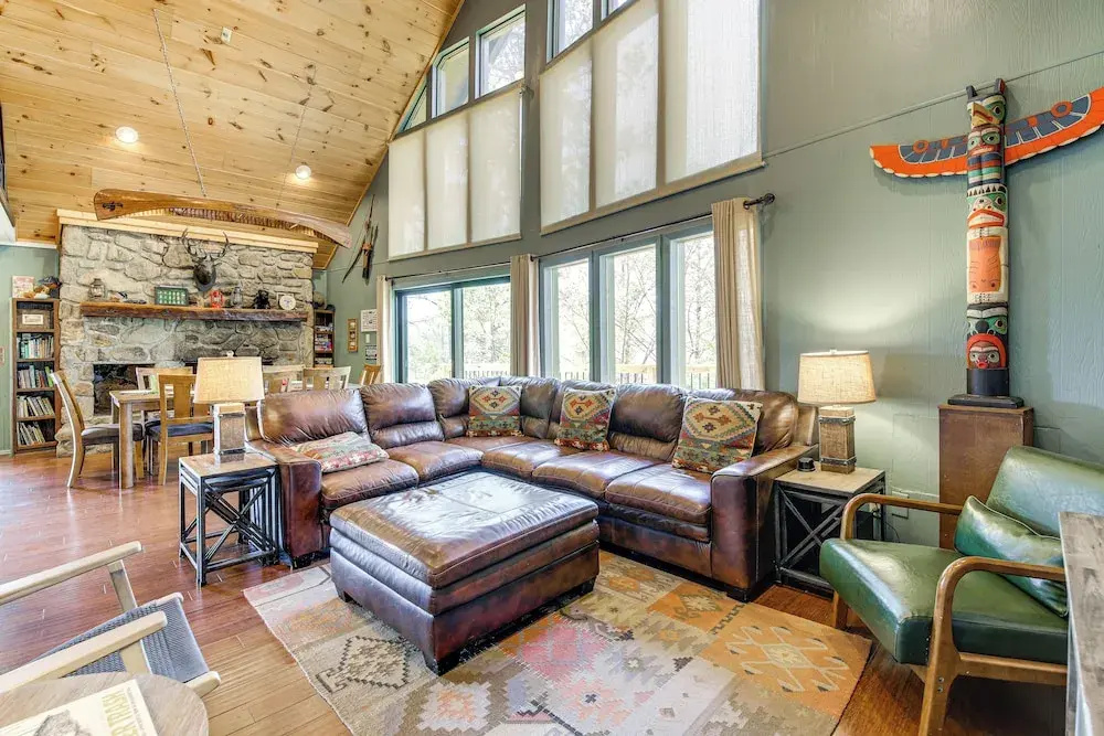 Camp Themed Sevierville Cabin w/ Hot Tub + Teepee!