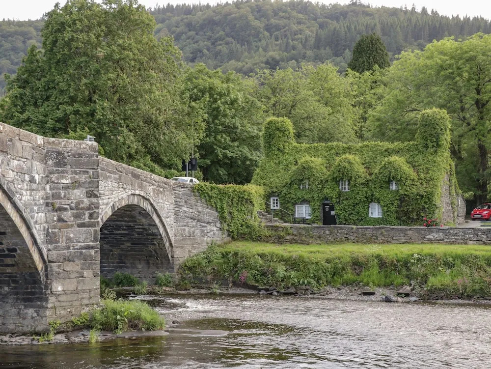 雙人木屋，配有雙人床