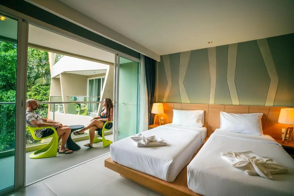 Двухместный номер Standard 2 отдельные кровати в Mad Monkey Phuket