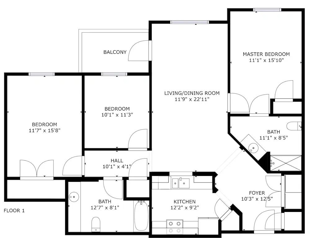 3 Bedrooms Apartment with balcony