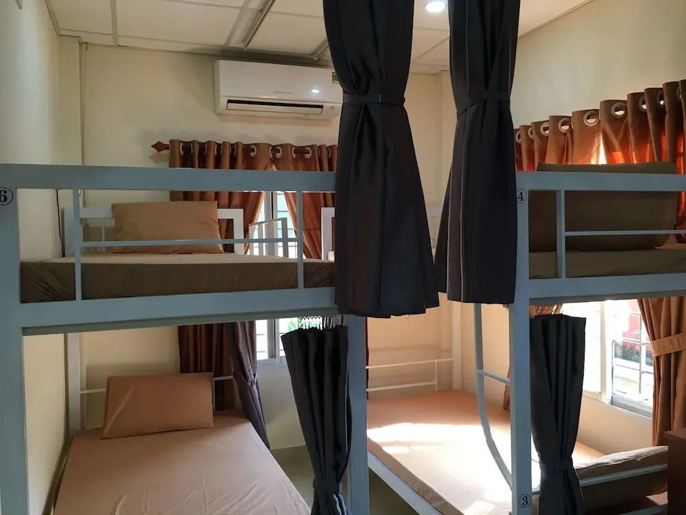 Bed in Dorm with balcony