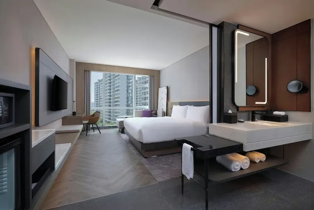 Двухместный номер Business с видом на город двуспальная кровать в AC Hotel By Marriott Chengdu North