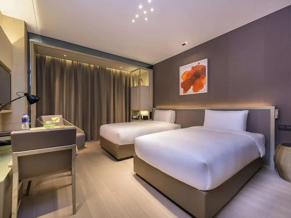 標準四人家庭房，配有雙人床