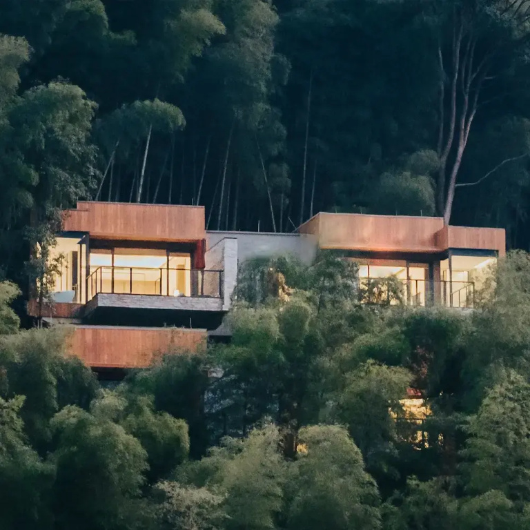Villa with balcony and with mountain view