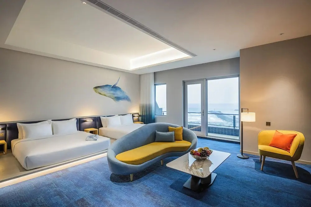 Standard Quadruple Family room with balcony and with sea view