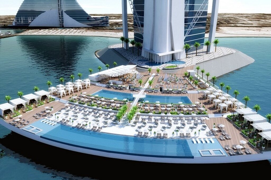 Burj al arab отель интерьер бассейн
