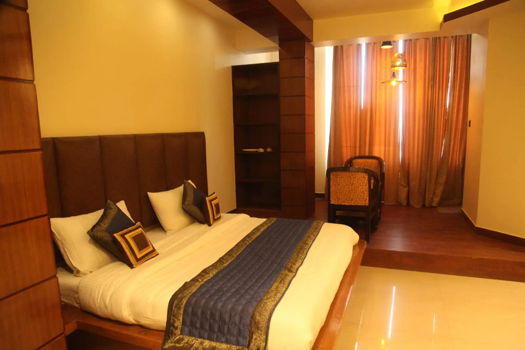 豪華雙人房，配有大床