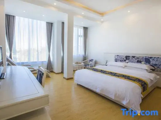 標準雙人房，享有海景，配備雙人床