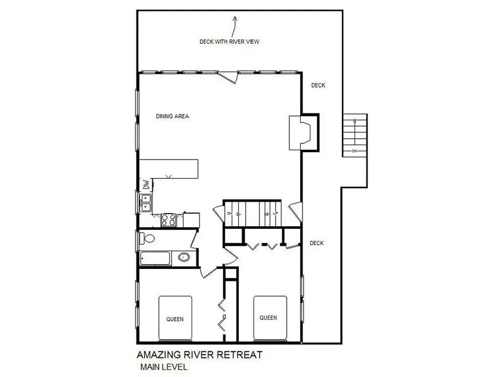 Amazing River Retreat, 3 Bedrooms, WiFi, Sleeps 8, Pool Table