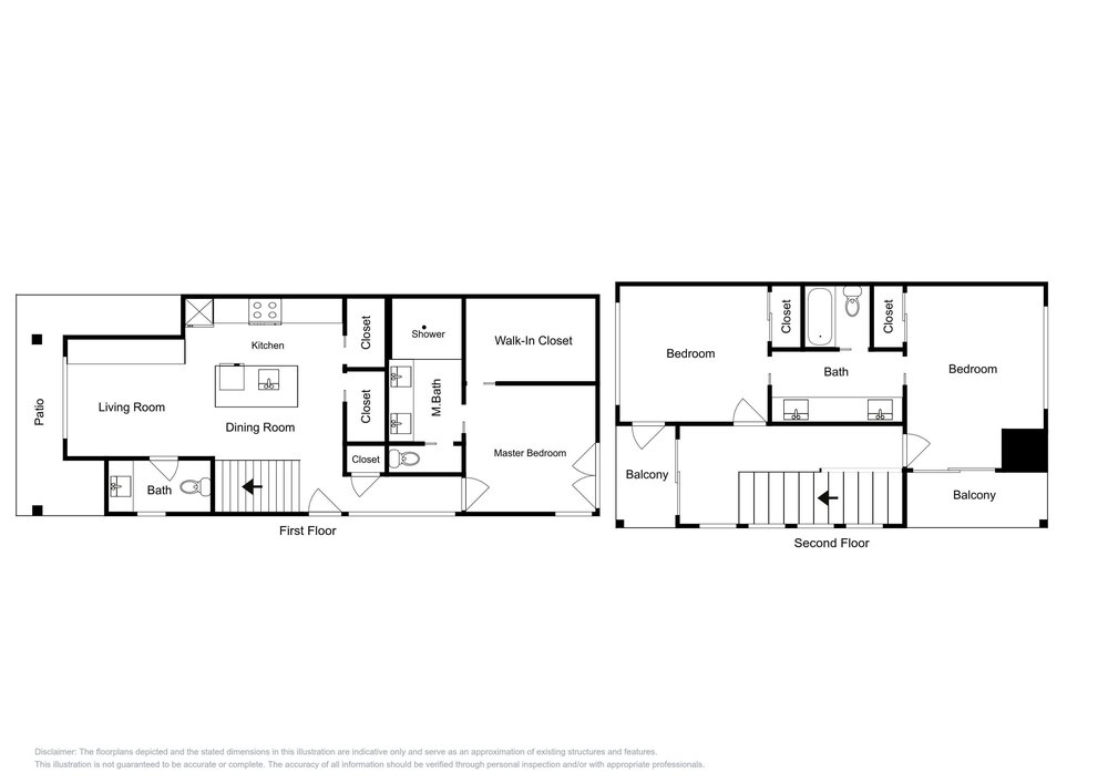 3br W/ Contemporary Kitchen, Patios 3 Bedroom Duplex
