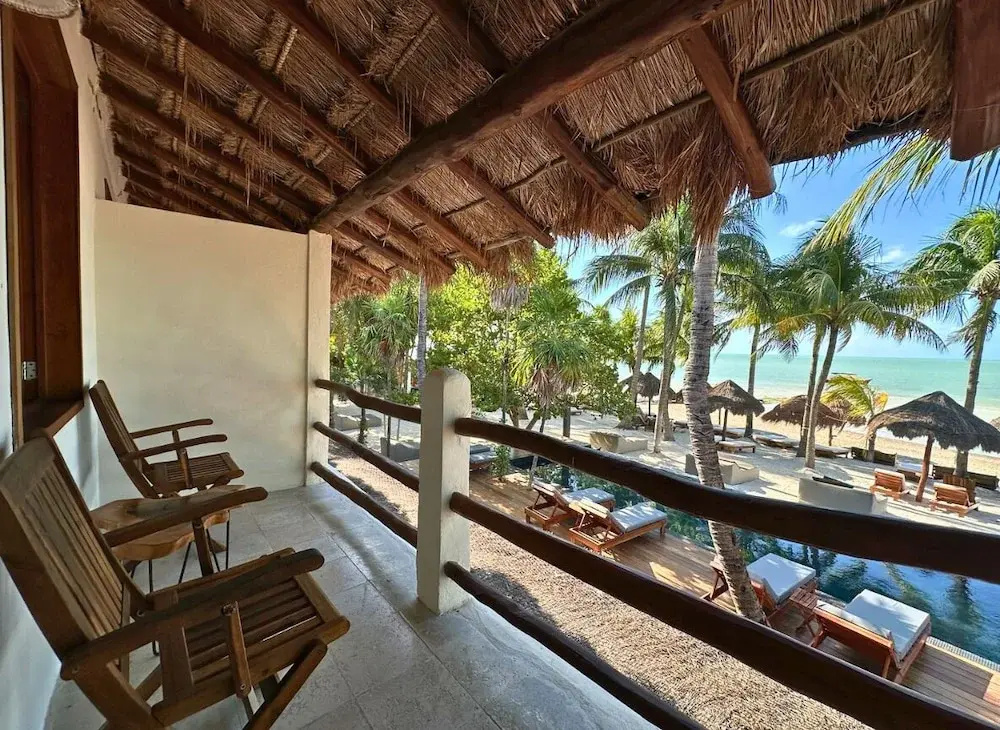 Deluxe Double room with balcony and with sea view (full double bed)