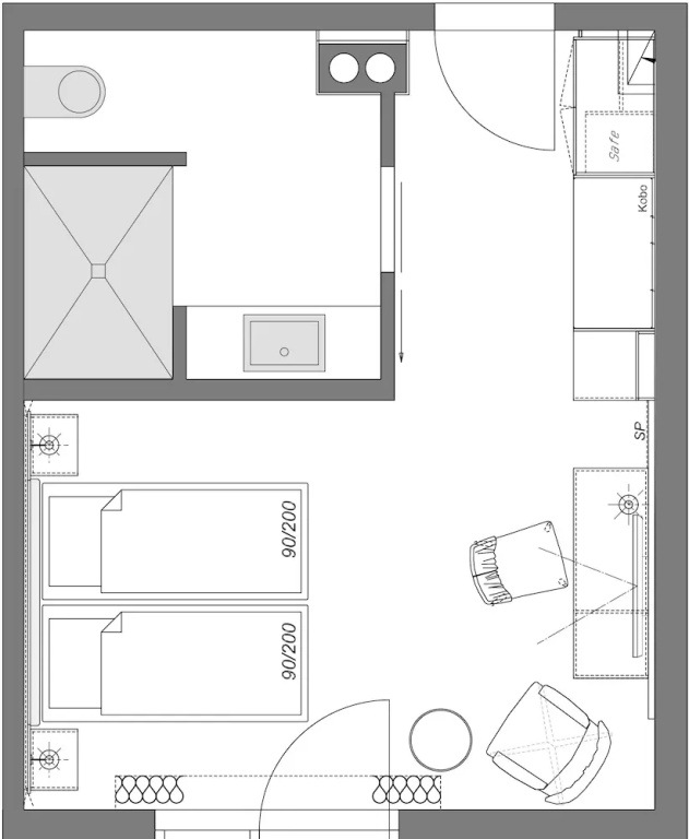 Deluxe Double room (full double bed)
