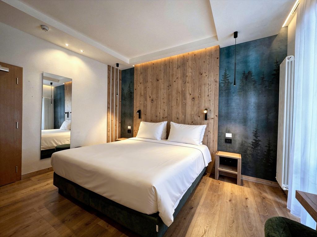 Standard Double room with balcony and with mountain view (full double bed)