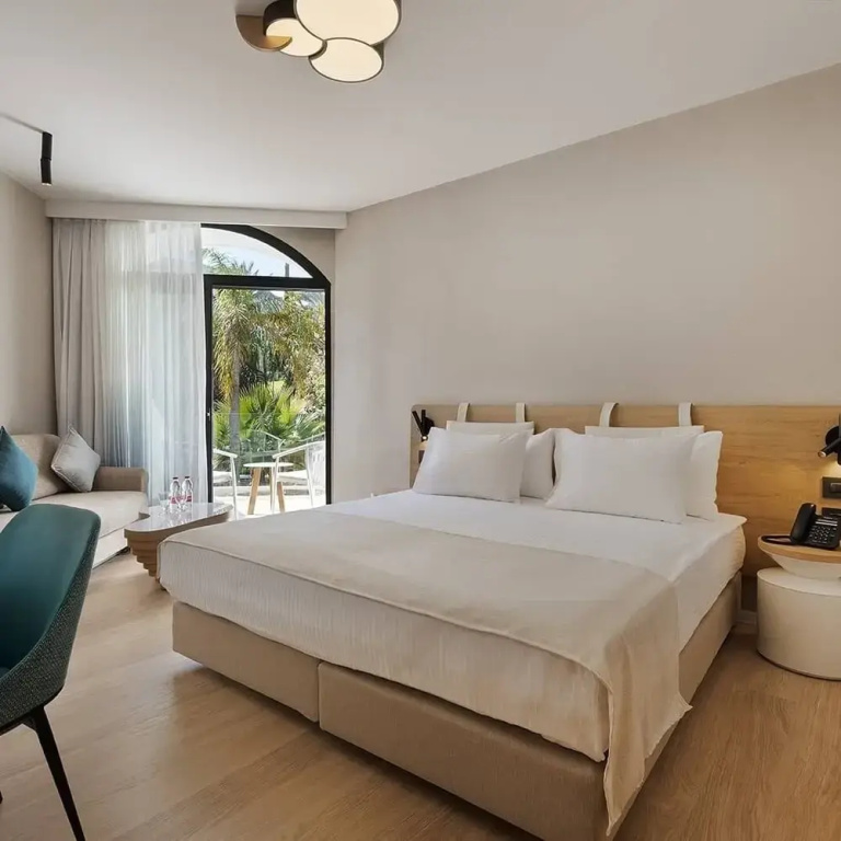 Deluxe Double room with balcony and with mountain view (full double bed)