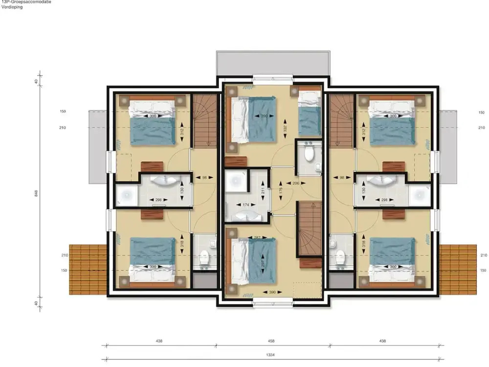 Spacious detached villa with washing machine, beach at 400m.