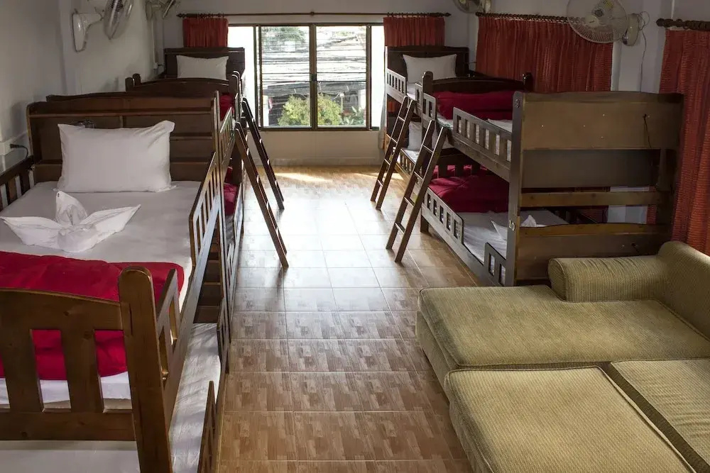 Bed in Dorm with balcony