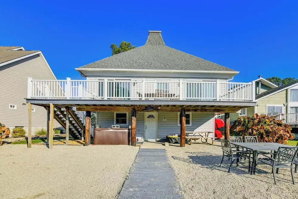 Furnished Deck! Waterfront Ocean Pines Home