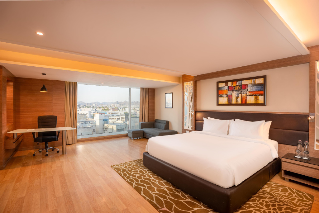 Business room with city view