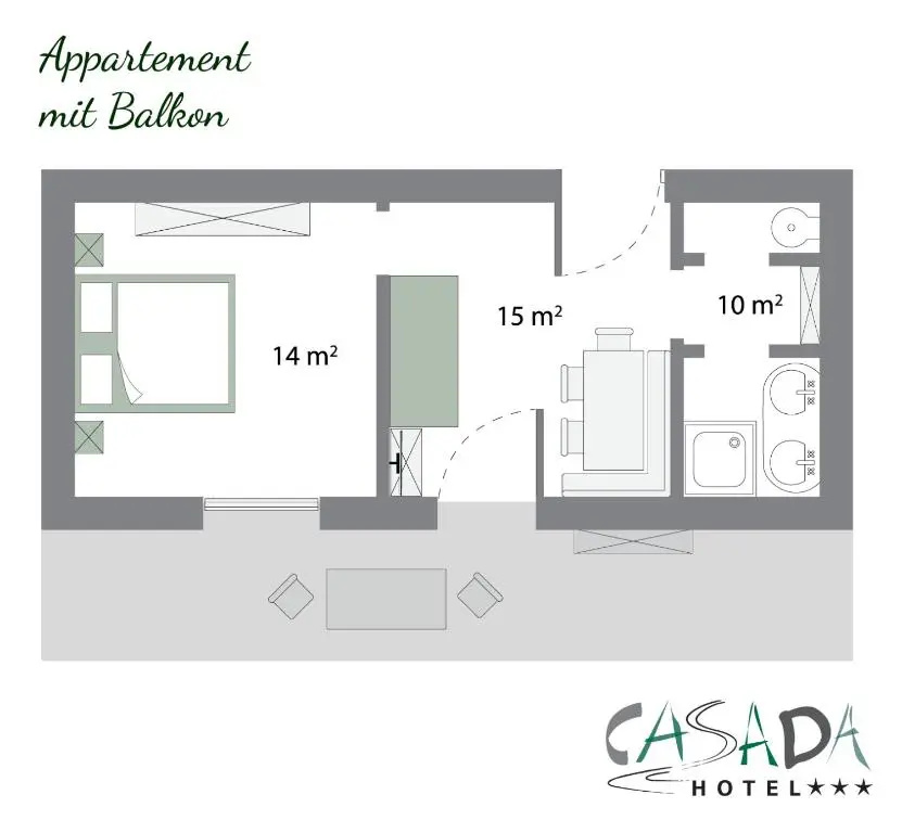 Apartment with balcony