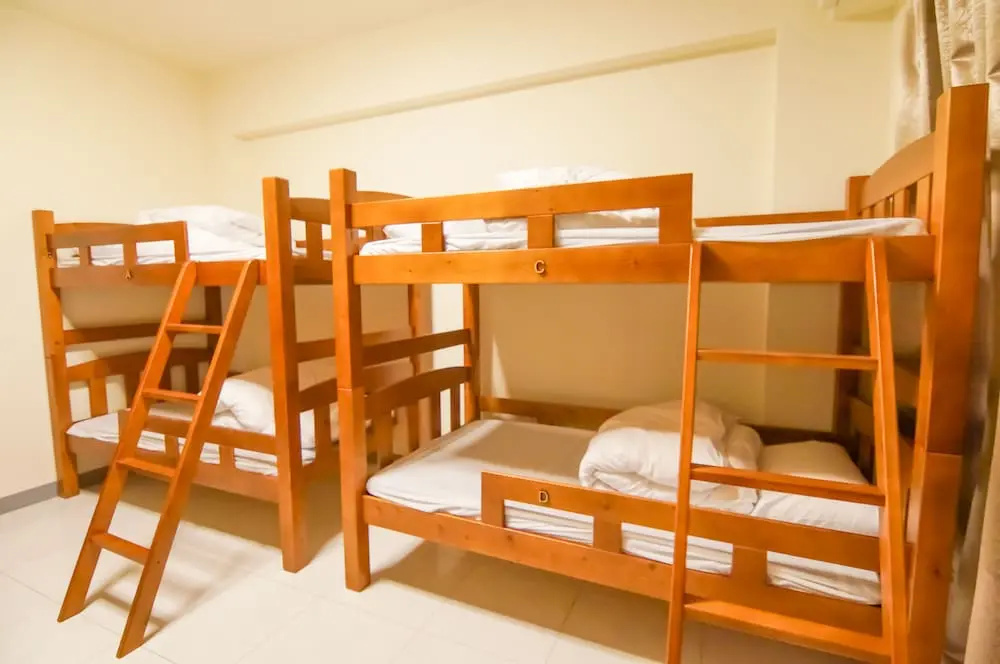 Bed in Dorm (male dorm) with balcony