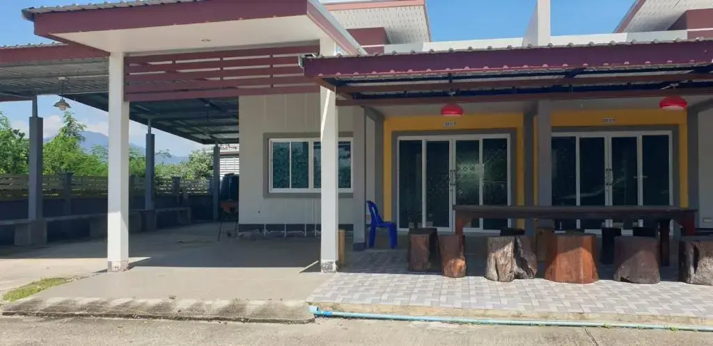 Reindeer house front beach