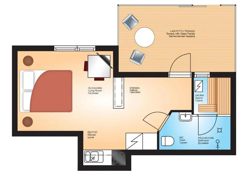 Vuokatin Aateli Studios - Chambres