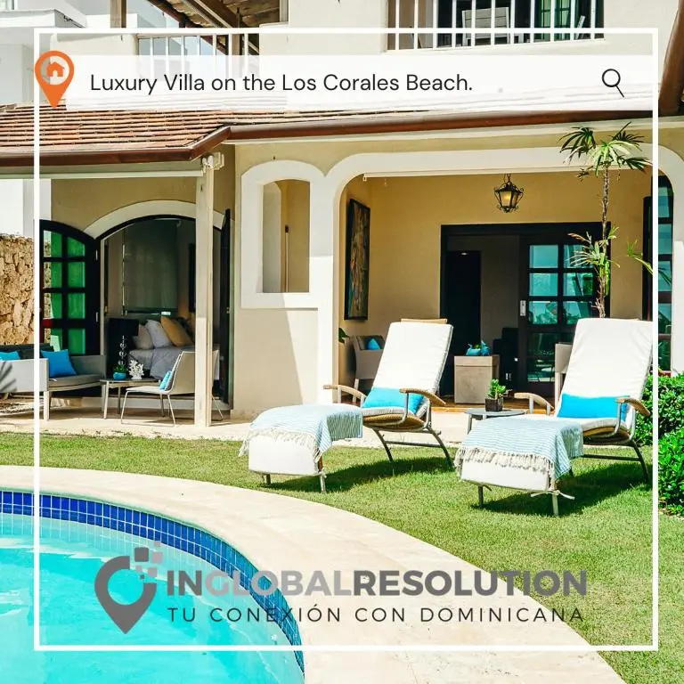 Luxury Villa on the Los Corales Beach, Playa Bavar