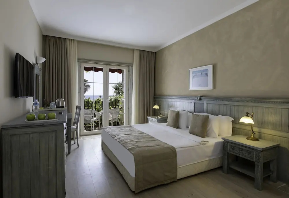 Deluxe Double room with balcony and with garden view (full double bed)