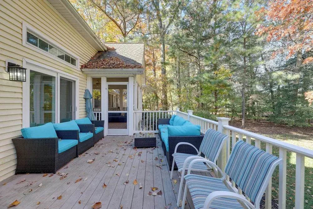 Theater Room & Deck at Massive Salt Pond Home!