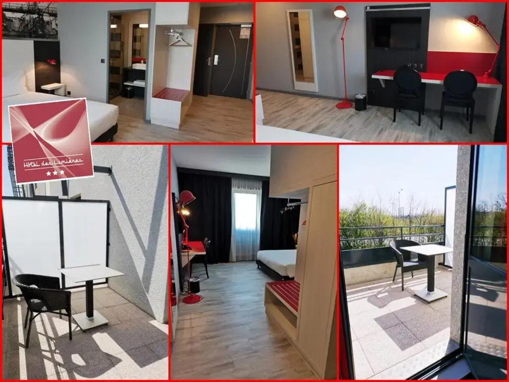 Hôtel des Lumières Lyon Meyzieu Arena Stadium - Chambres