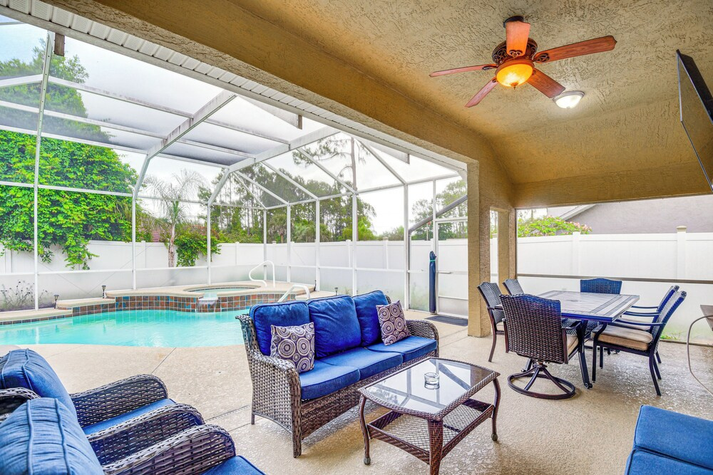 Palm Coast Retreat w/ Heated Pool & Private Patio!