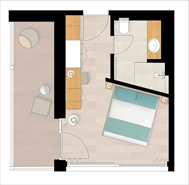 Standard room with balcony and with lake view