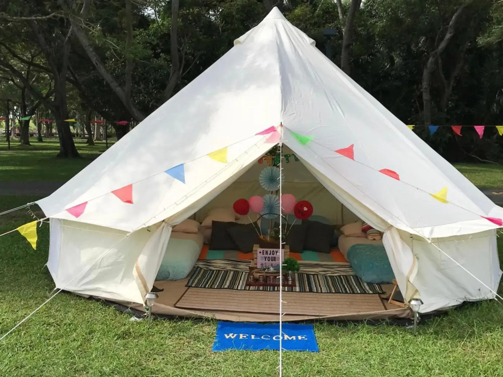 Glamping kaki singapore-Standard medium bell tent