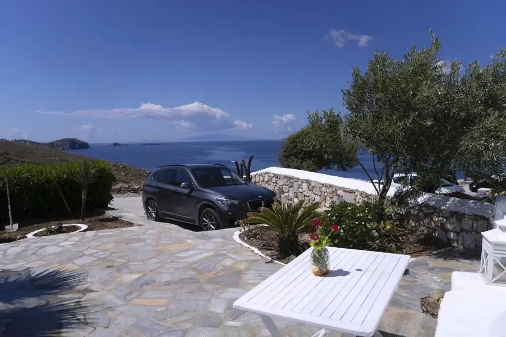 4 bedrooms villa with sea view private pool and enclosed garden at Mykonos 2 km away from the beach