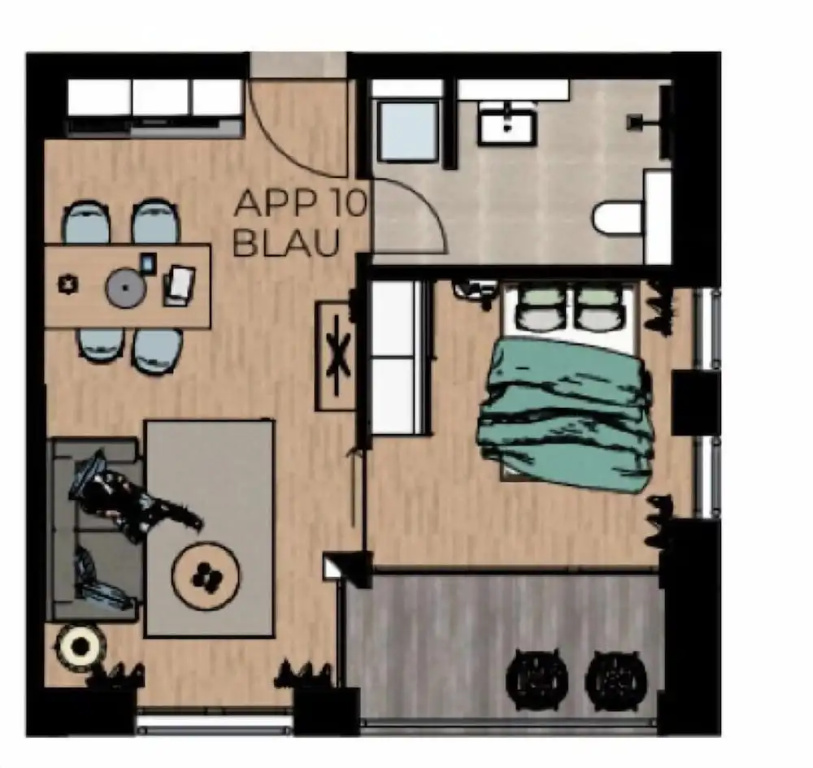 1 Bedroom Apartment with balcony