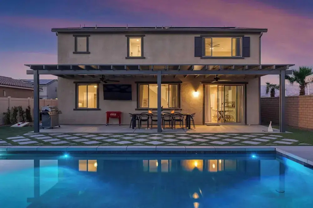 Sleeps 16! Pool Oasis w/ Game Room, Hot Tub, Fire Pit Desert Eden by Avantstay