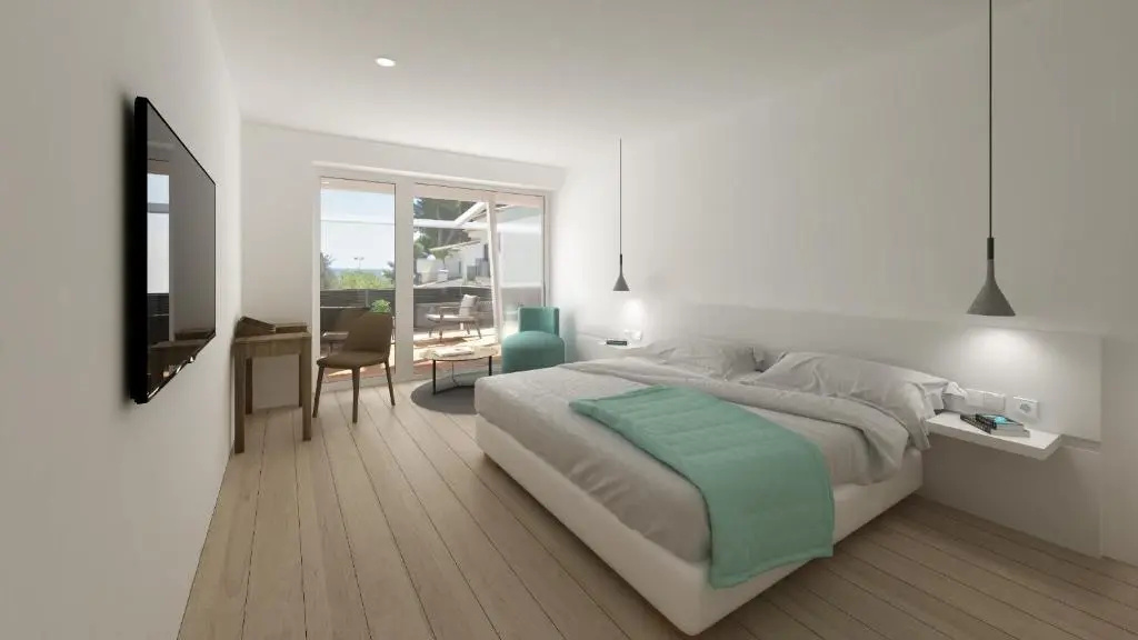 Standard Double room with balcony and with partial sea view (full double bed)