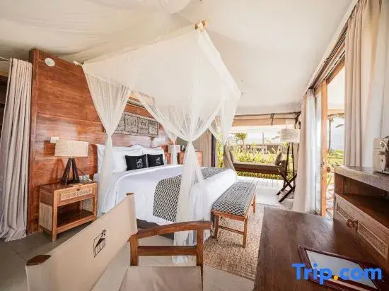 Tent with ocean view