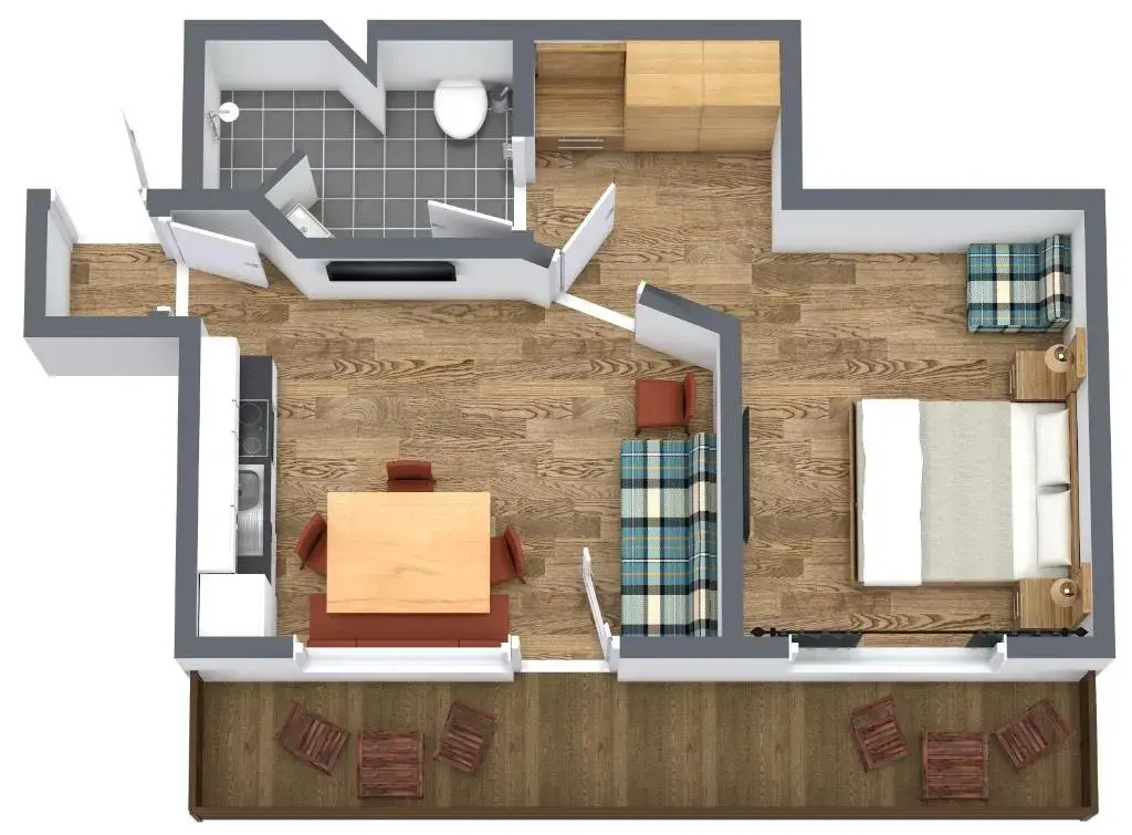 1 Bedroom Apartment with balcony