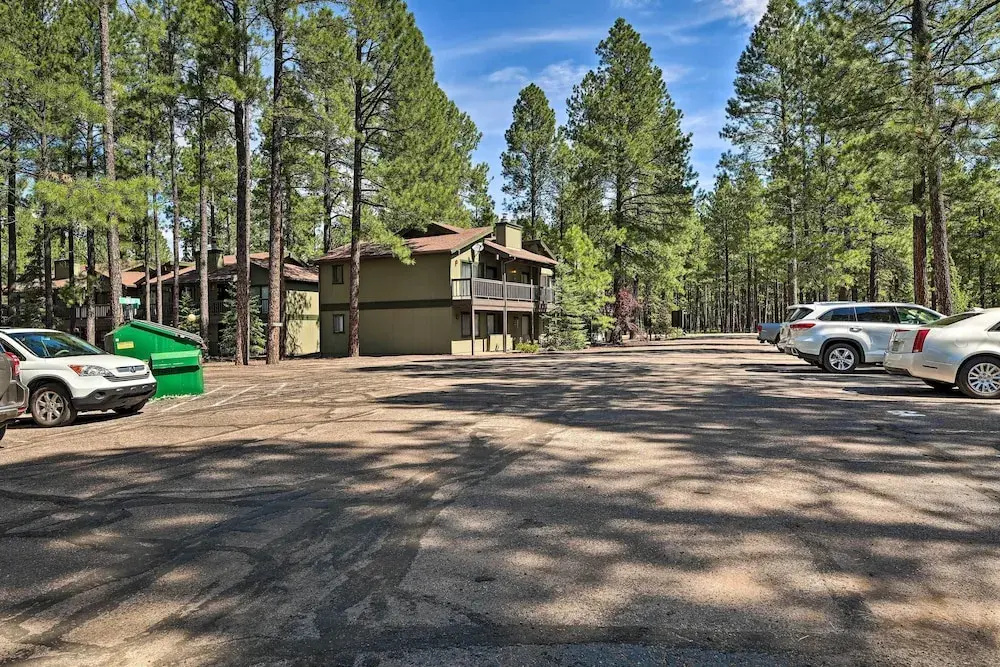 Patio & Fireplace: Country Club Pinetop Condo!