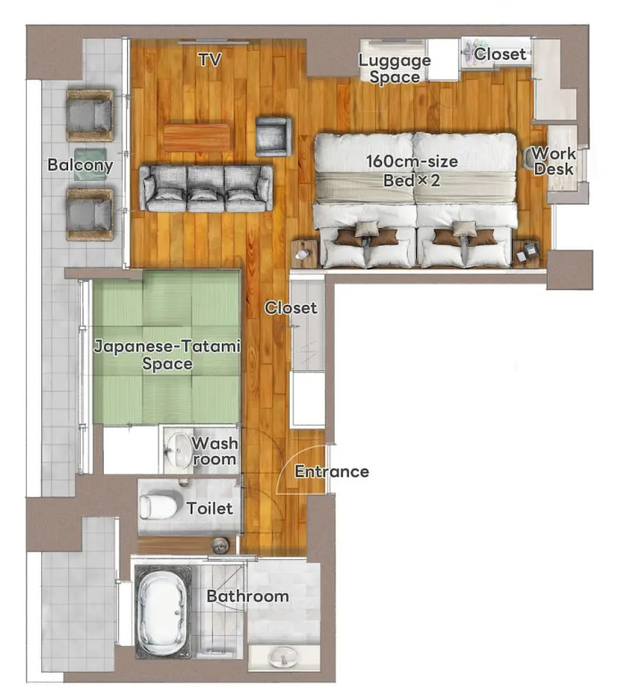 Suite with balcony