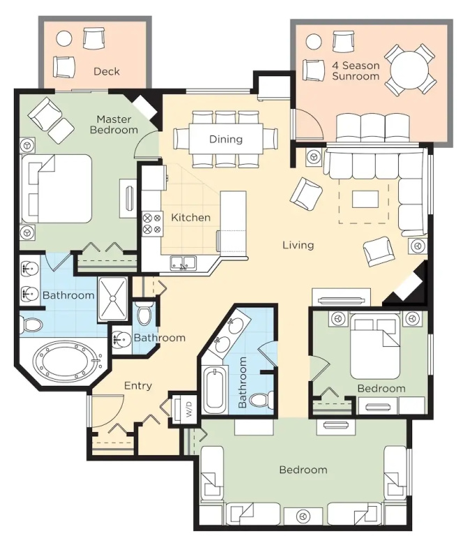 3 Bedrooms Deluxe room