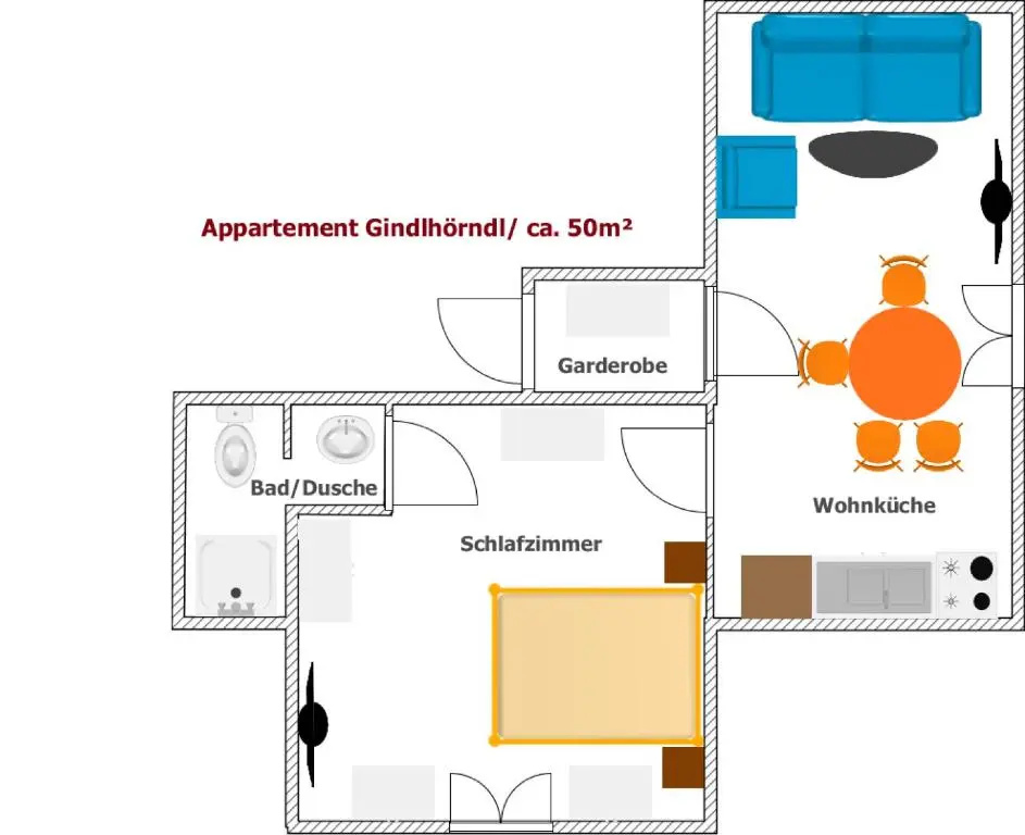 Appartements-Restaurant Schwaiger - Chambres