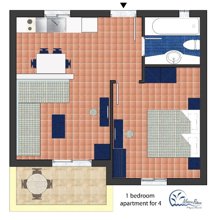 Matina Pefkos Aparthotel - Chambres